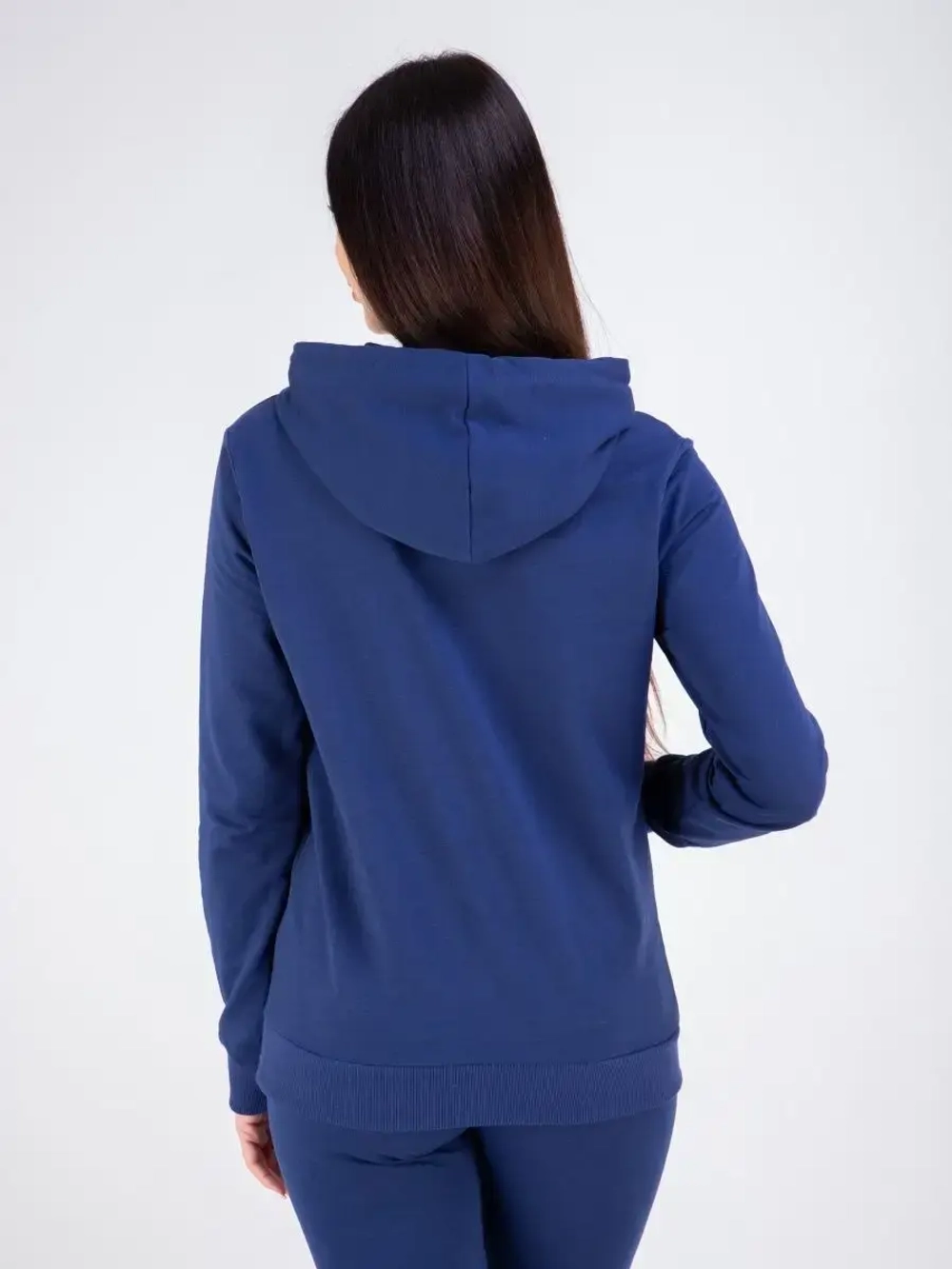 Худи без начеса с капюшоном однотонное модное