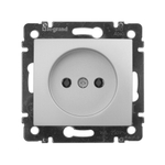 Розетка без заземления без шторок 16А 250В алюминий Valena Classic LEGRAND