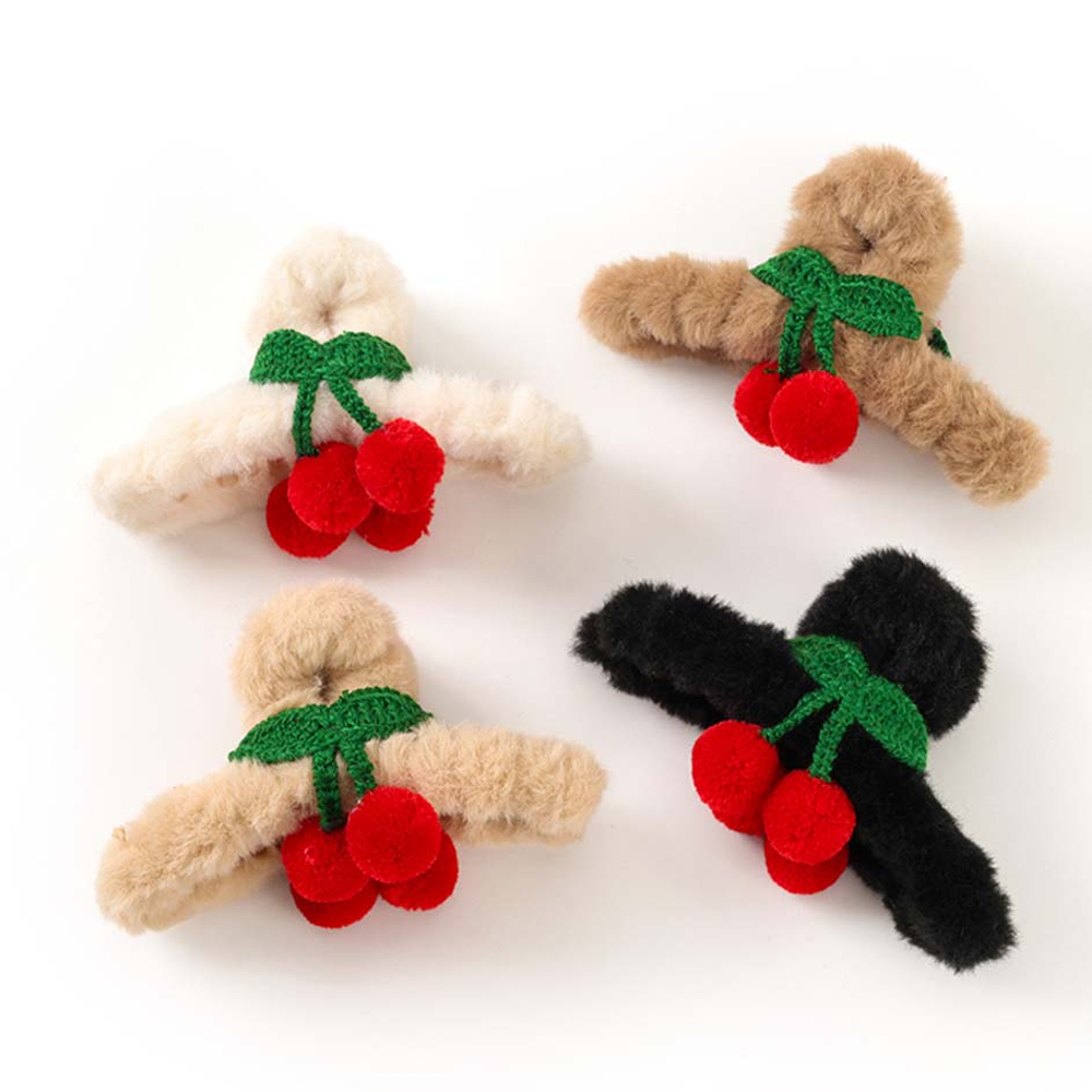 Заколка-краб Вишня