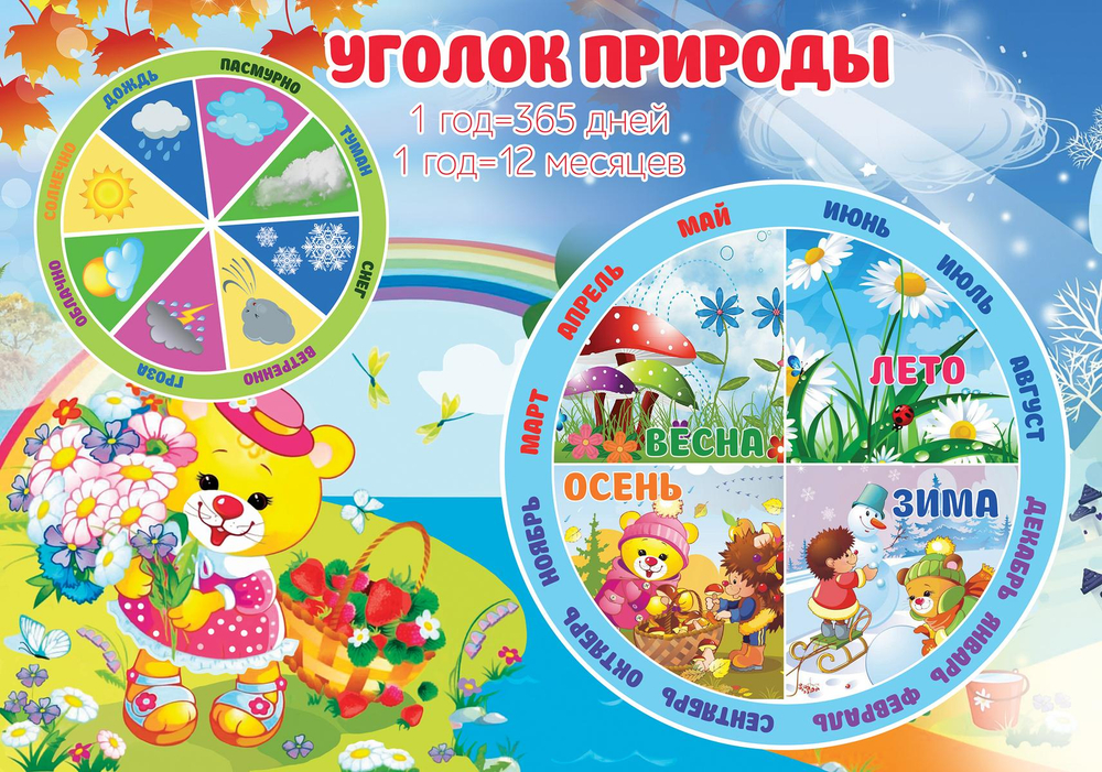 Настольное покрытие д/лепки 330/230 "Времена года" (Пчёлка)