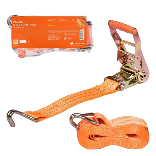 Стяжка груза (8м*50мм) 2 т. с храповым механизмом (AIRLINE)