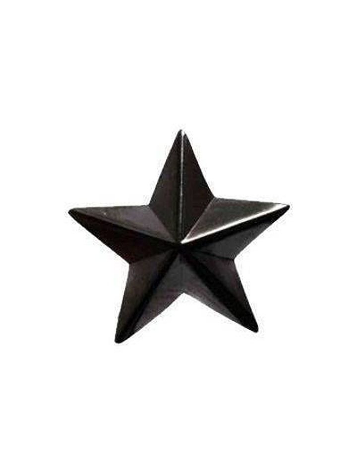 Звезда большая металл черная (на погоны)