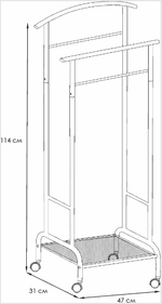 ВЕШАЛКА КОСТЮМНАЯ ЗМИ РИМИНИ 2М ЧЕРНЫЙ ВКР2М Ч