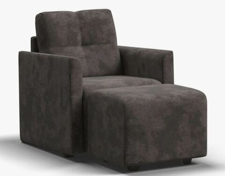 БОСС не раскладное кресло-пуф Алькантара серый (последний экземпляр)