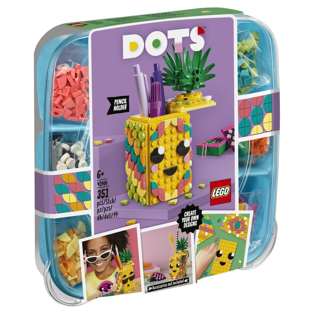 LEGO Dots: Подставка для карандашей Ананас 41906 — Pencil Holder — Лего Дотс Точки