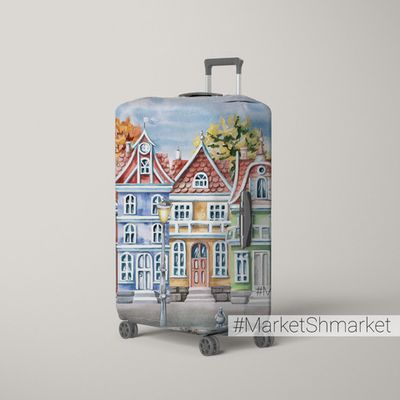 Чехол для чемодана, с мешочком для хранения с принтом 