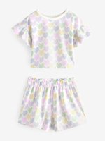 Пижама для девочки Next AC0-790, 3 шт., Сиреневый, Салатовый, Белый