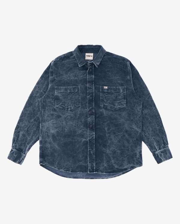 Рубашка SS24 Velvet Dyed Aegean синяя - фото 1