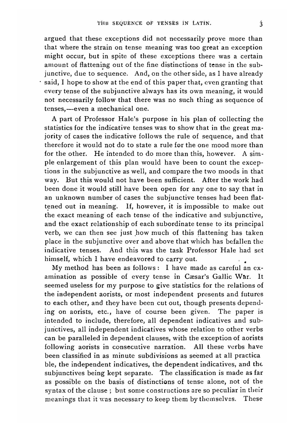 The sequence of tenses in Latin. a study based on Caesar's Gallic war | Arthur Tappan Walker