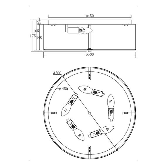 Потолочный светильник Maytoni Ripple MOD096CL-05CH
