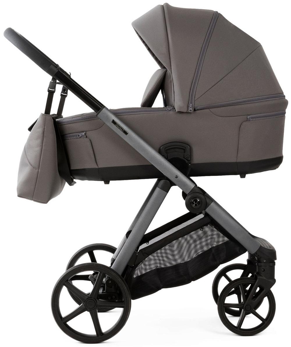 Детская коляска Adamex Sigma Natura 2 в 1 SI-10-STONE (Т.СЕРЫЙ)