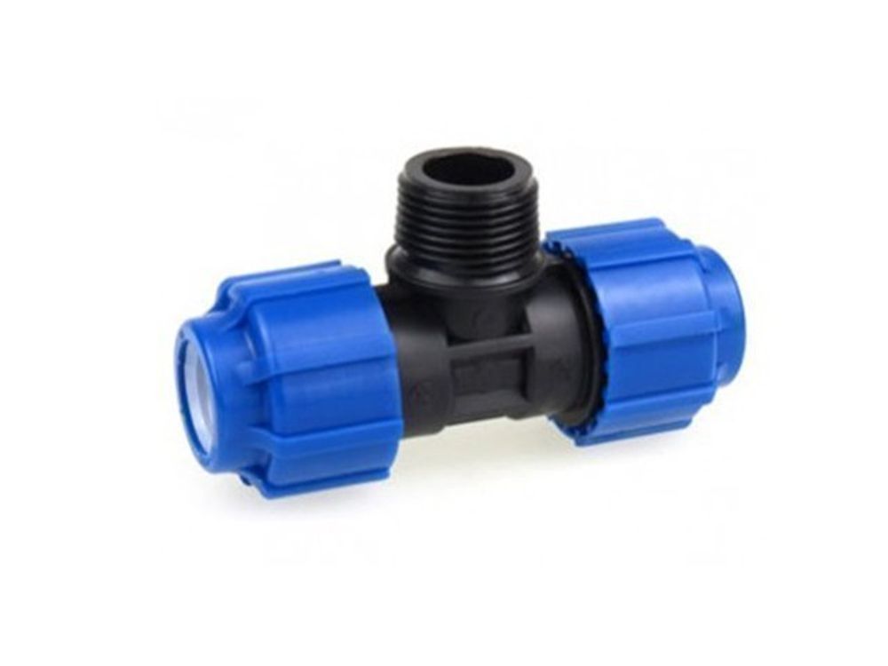 Тройник наружняя резьба ПНД