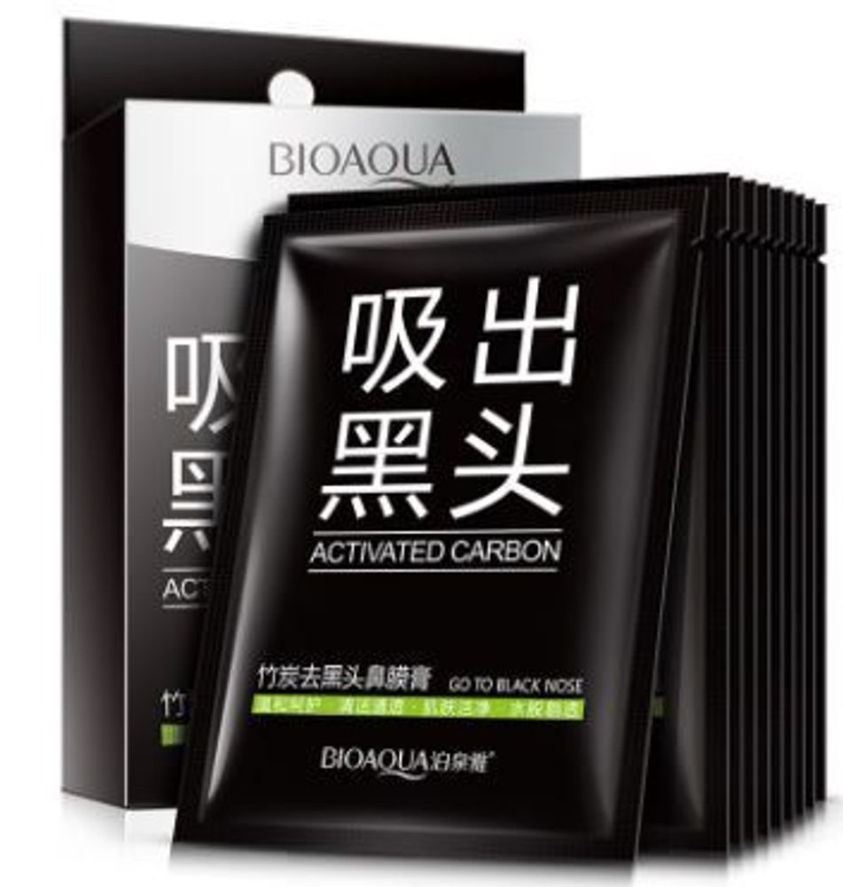 BIOAQUA Маска-плёнка для носа против черных точек, 10 шт