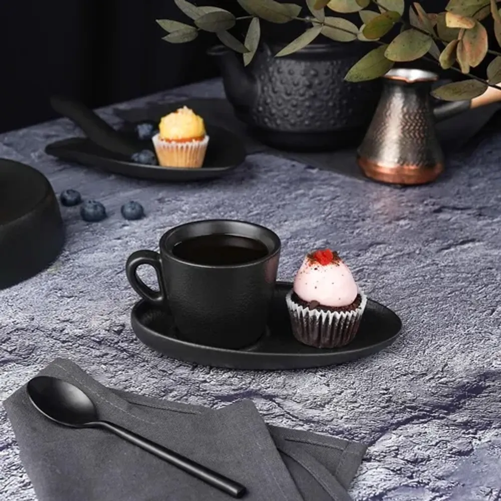 Кофейная пара 100 мл d 6,8 см h6 см Espresso Black Raw Stellar P.L. Proff Cuisine [6]
