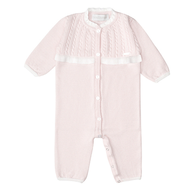 Нарядный комплект: комбинезон с рюшей и шапочка (Светло-Розовый/р. 56 см)