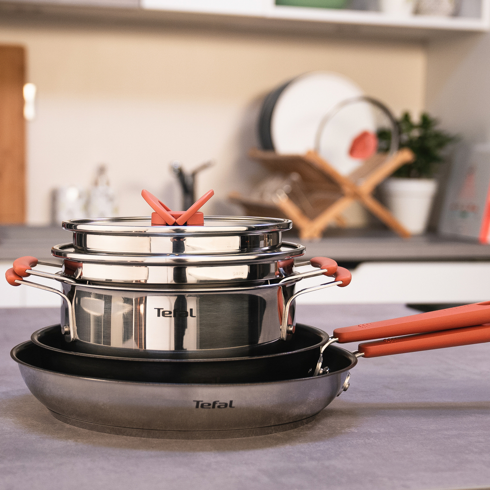 Набор посуды Tefal Opti'Space 13 предметов 2,1/3/5,2л 18/20/24см G720SD74
