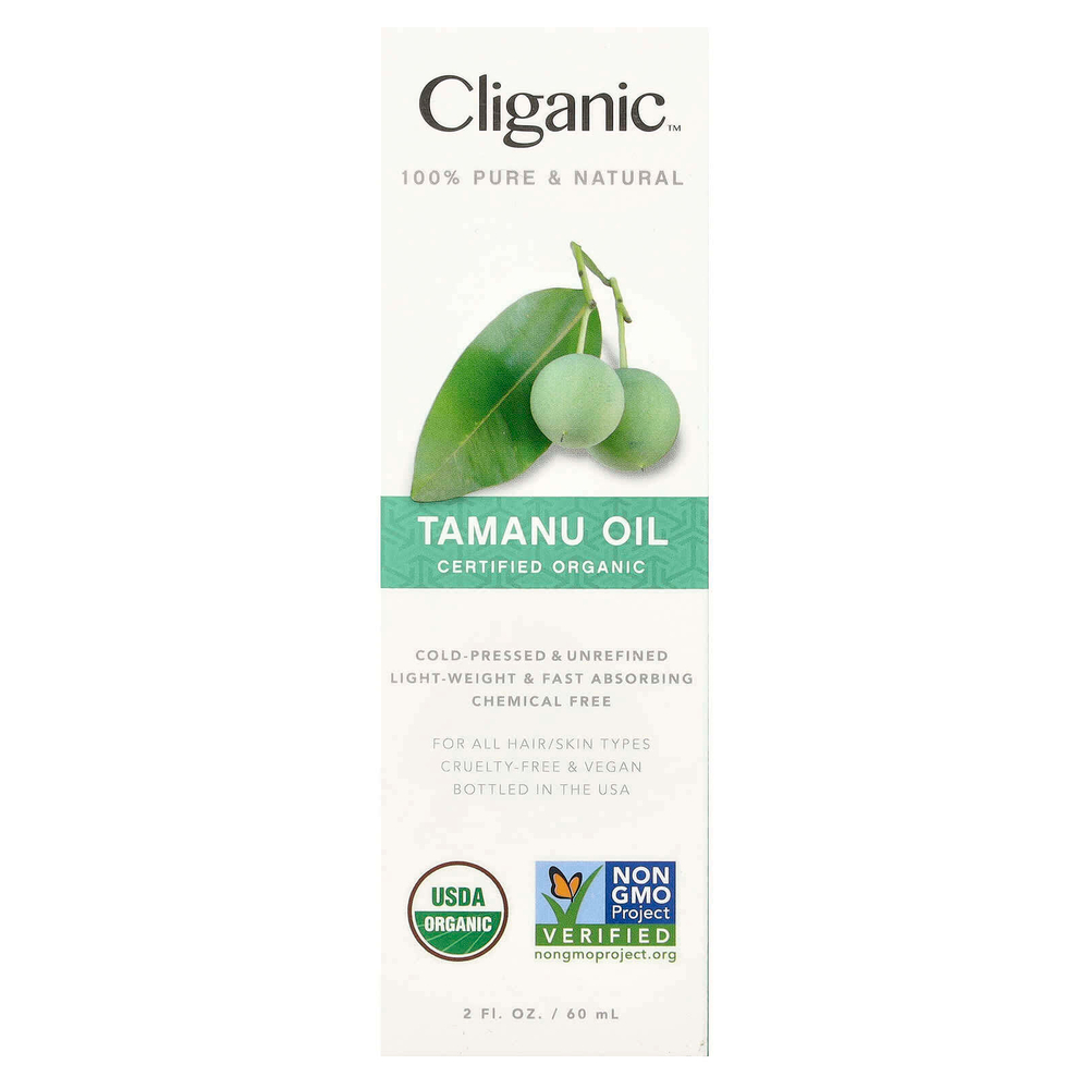 Cliganic, 100% чистое и натуральное, органическое масло таману, 60 мл (2 жидк. унц.)