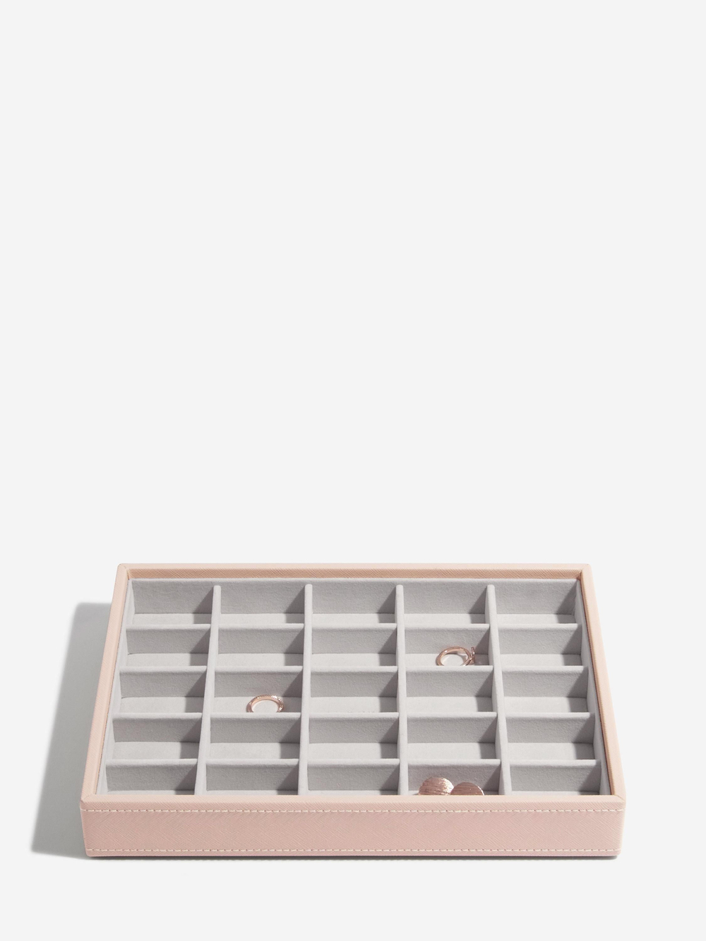Органайзер для украшений и часов Stackers Classic Jewellery Box, 3 секции -Dove Grey & Rose (Navy Blue / темно-синий / Navy Blue / Органайзер с крышкой)