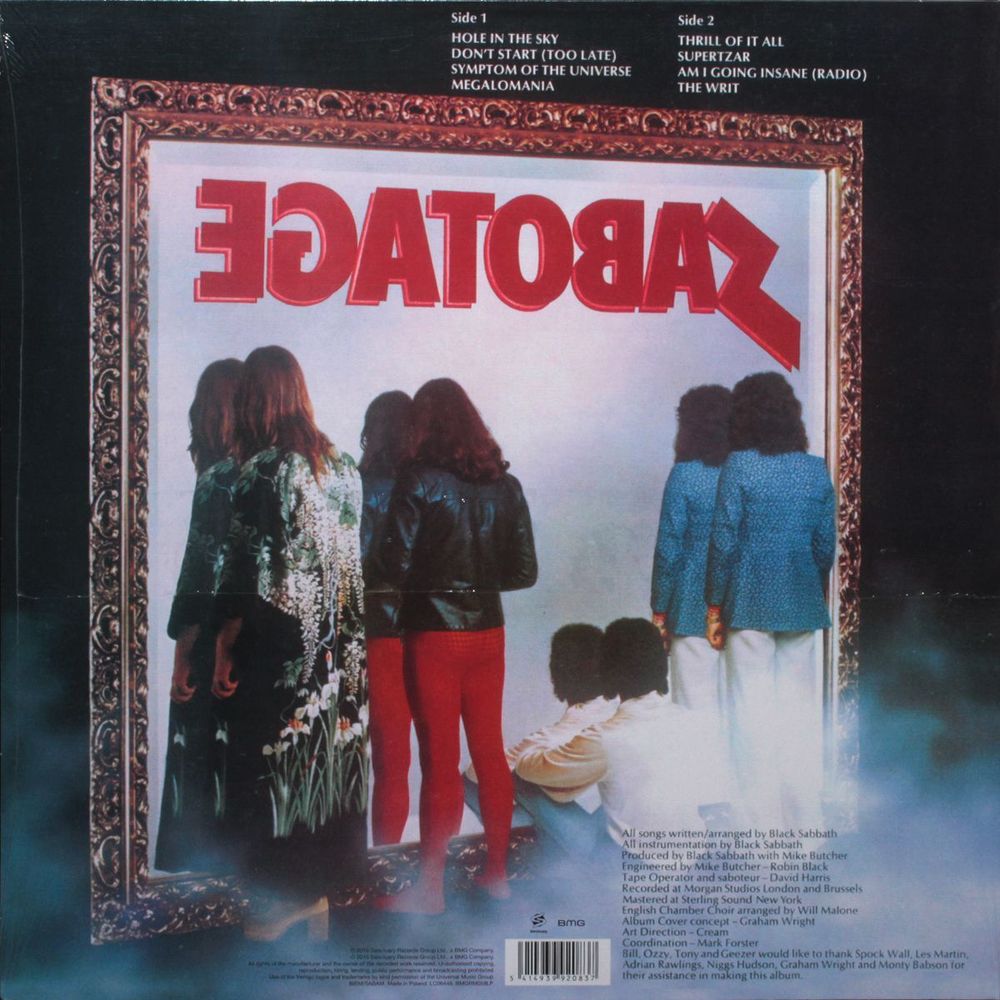 Black Sabbath. Sabotage (LP) Новая запечатанная виниловая пластинка