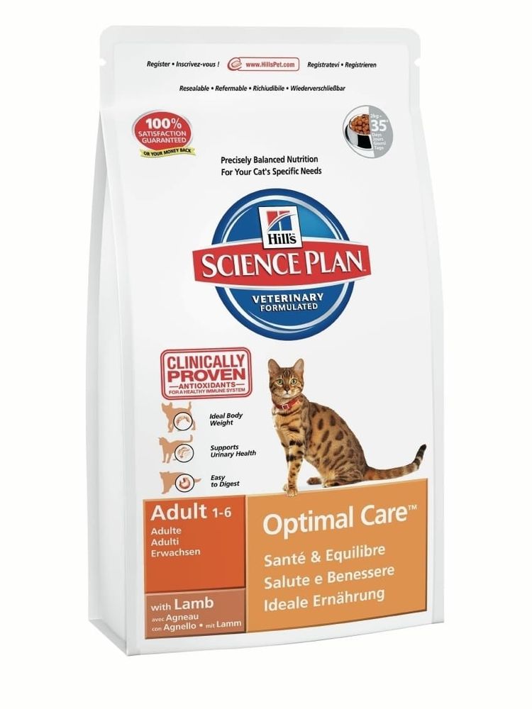 *Hill's SP Optimal Care 400г сухой корм для кошек с ягненком (Уценка)