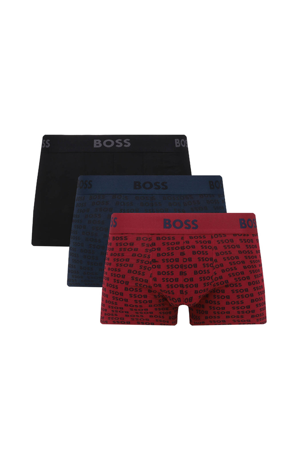 Трусики-боксеры 3шт. 2Design G BOSS BLACK - бордовый(50499778)