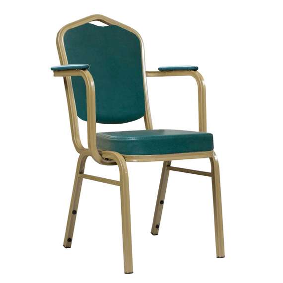 Хит 25 с подлокотниками и широким сиденьем, экокожа пегас аква, каркас шампань