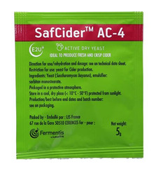 Дрожжи для сидра Fermentis "Safcider AC-4", 5 г