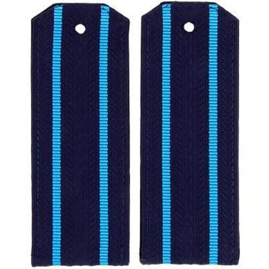 Погоны МО синие с 2 голубыми просветами (пластик)