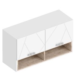 Шкаф настенный 1000 МС "Сандра"(Белый лофт/Дуб баррик)