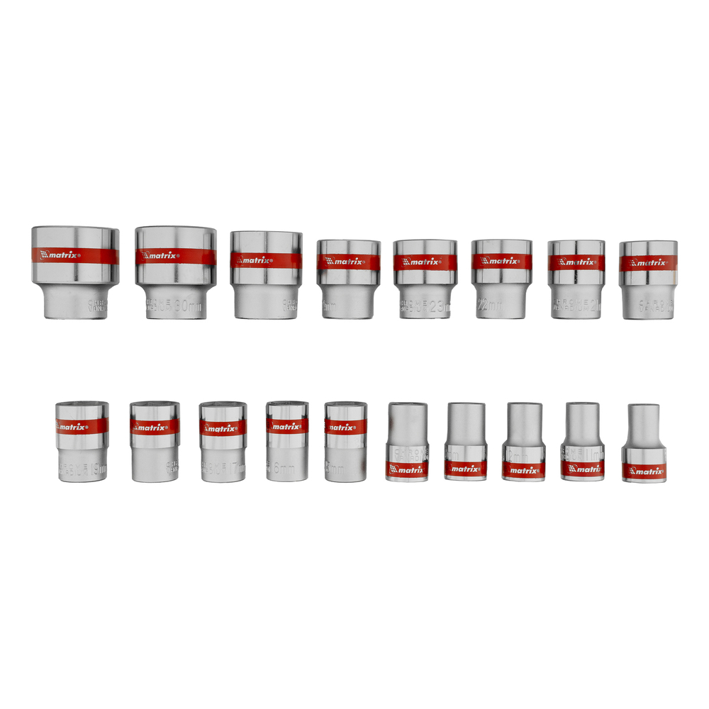 Набор торцевых головок с трещоткой 1/2", 24 предмета Matrix