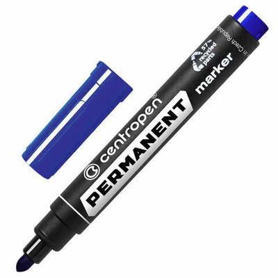 Маркер перманентный 2,5мм СENTROPEN круглый наконечник 150063 синий