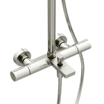 Душевая стойка с термостатом и изливом Sancos Etna, брашированный никель, PVD покрытие, SC9008BN
