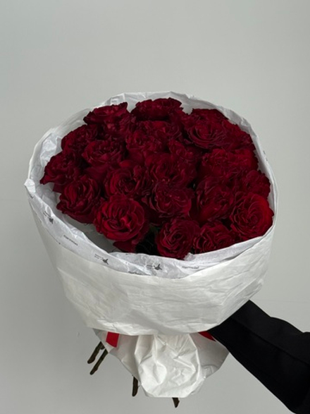 Букет из красной розы ХЕРТС 25 шт