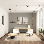 DK5668-BK Cветильник для трека-ремня Belty Smart, серия Flow, со светодиодом, D600*H122мм, 48V DC, 24W, RA90, 120°, 2700-6500K, IP20, черный, алюминий