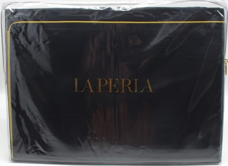 Постельное белье 2 спальное евро La Perla Accordi Q nero-oro черное