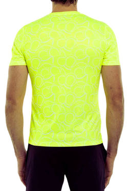 Теннисная футболка Hydrogen Allover Tennis Tech T-Shirt - fluo yellow