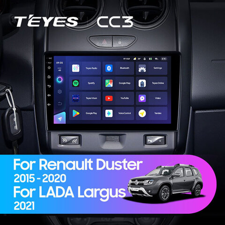 Teyes CC3 9" для Renault Duster, Lada Largus 2015-2021