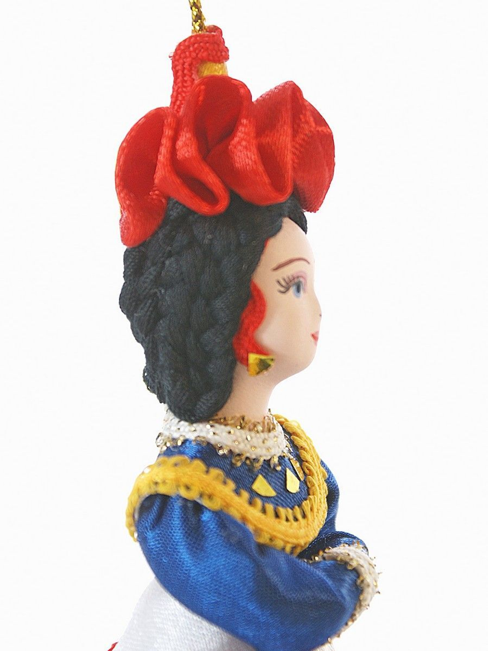 Кукла-подвеска Барынька в стиле дымковской игрушки
