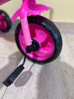 Велосипед 3-х колесный (баг., корзина, пласт. колеса) арт. Sl-001 Розовый, 36005