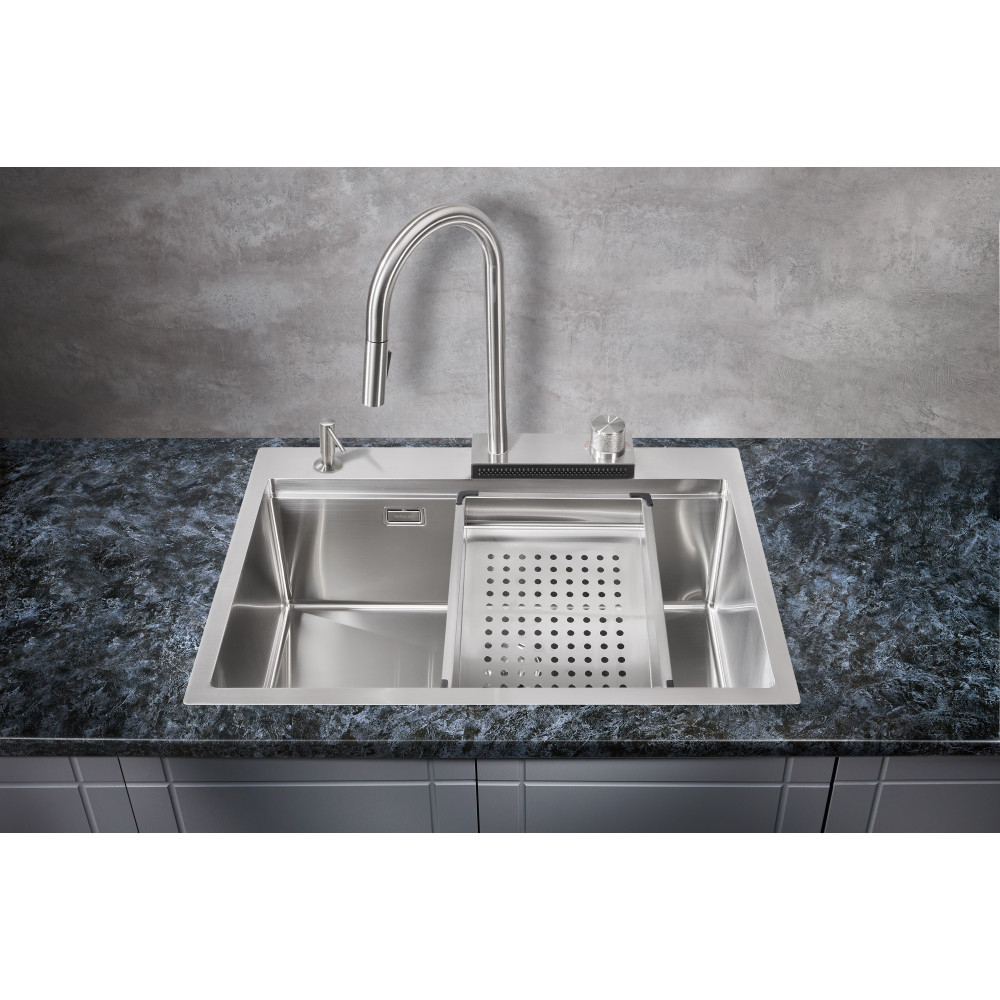 Мойка для кухни Milacio Denia 68 Steel MC.77410 сталь нержавеющая