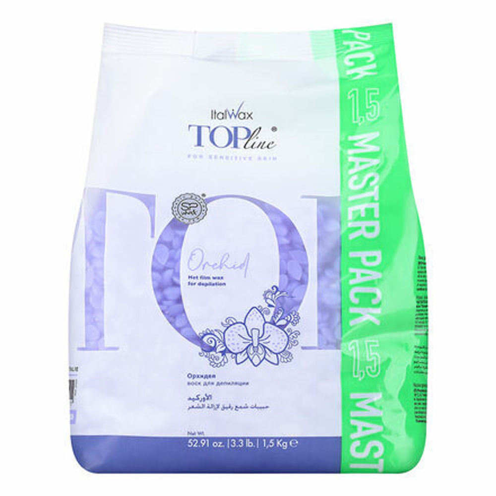 ITALWAX, Воск горячий (пленочный) Top Line Orchid, гранулы, 1,5 кг