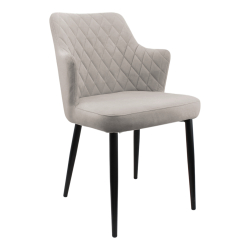 Стул "Хант" (арт. 345), велюр Бренди В05 латте, ножки круглые черные.