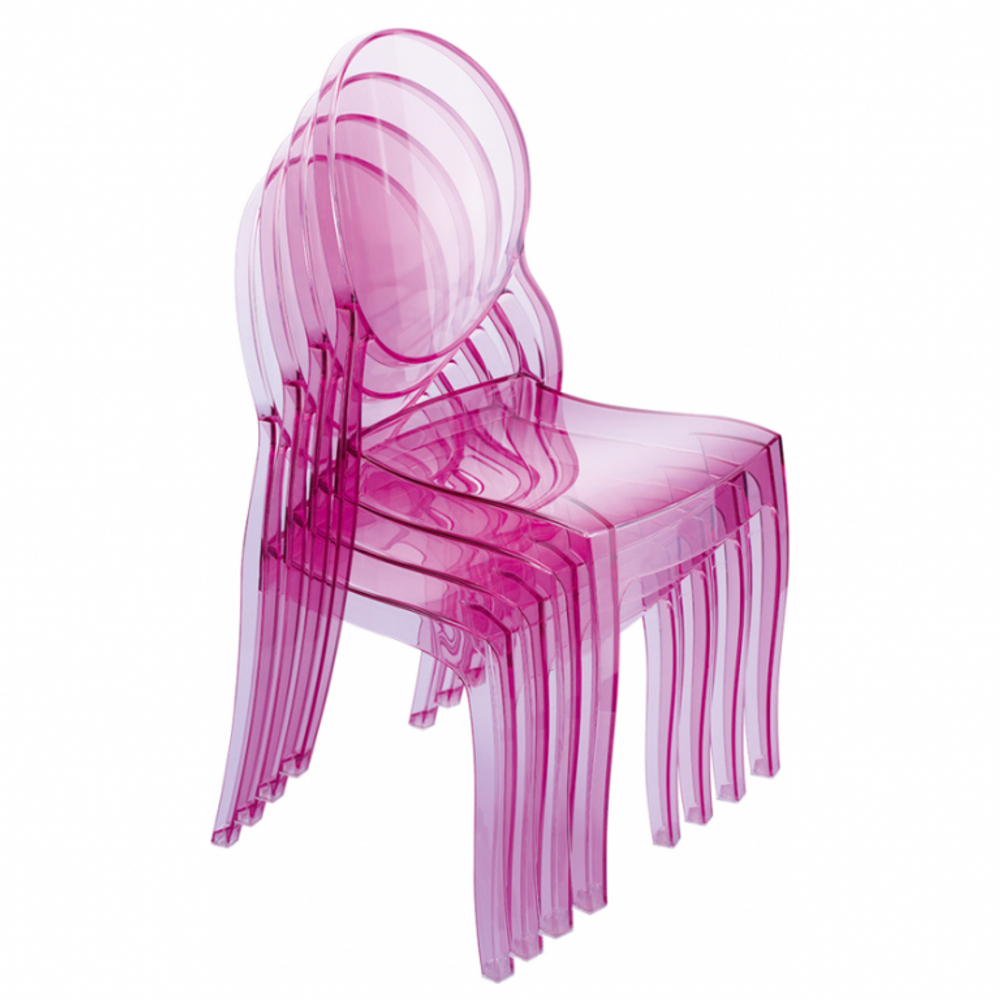 Стул прозрачный детский Siesta Contract Baby Elizabeth, розовый