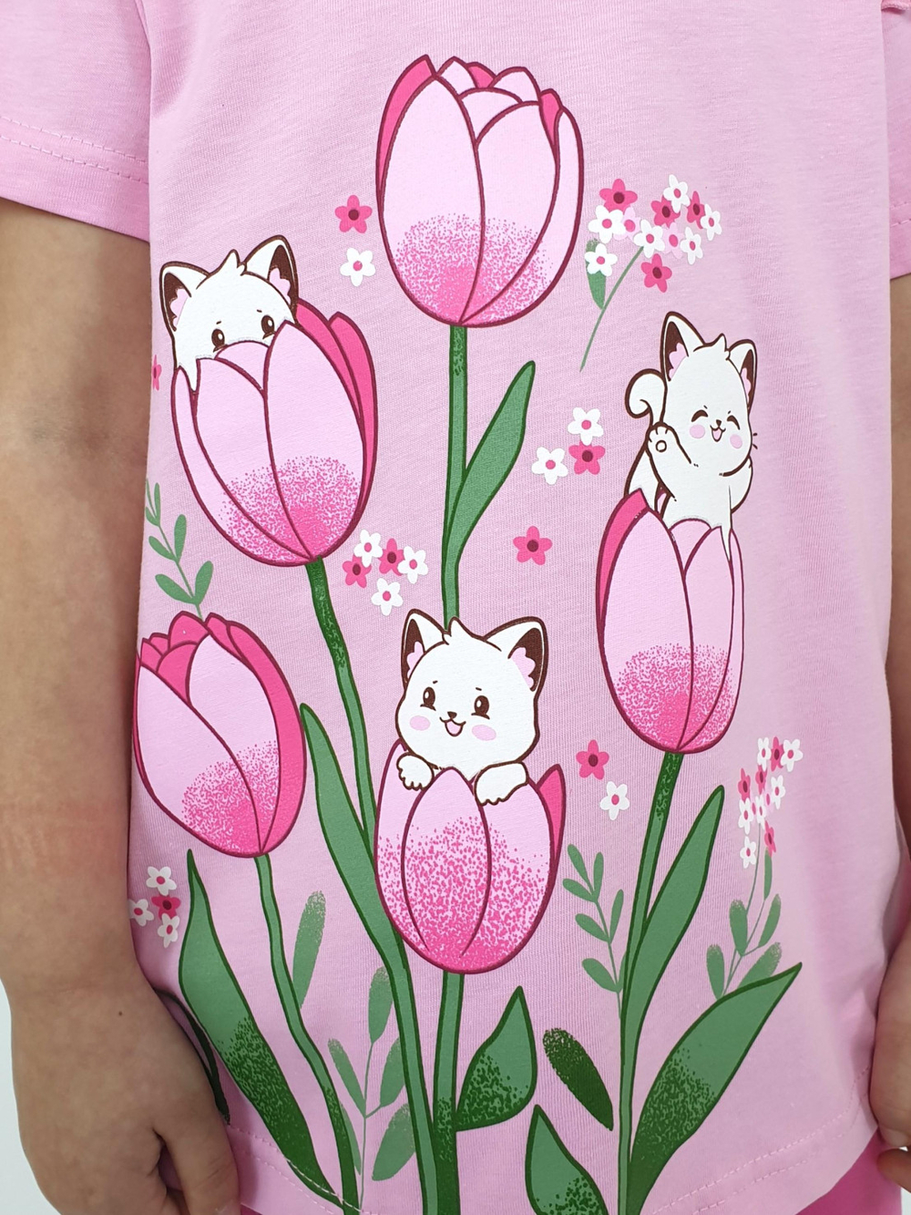 02-154-1 Комплект для девочки (футболка+ бриджи)