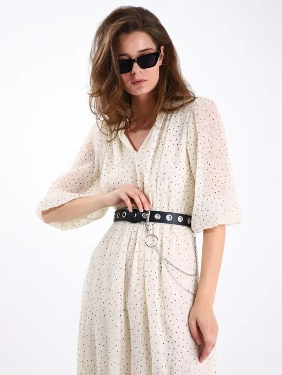 Ремень женский, ширина 3,5 см, винт, пряжка металл, цвет чёрный