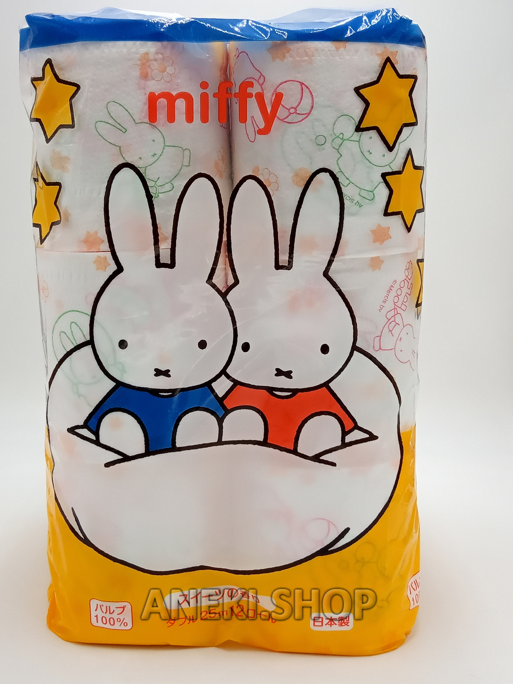 Бумага туалетная двухслойная с ароматом сладостей 12 рулонов х 25 м Marutomi Miffy Regular