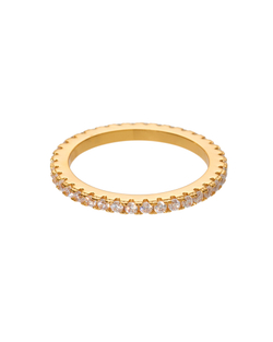 Кольцо- тонкая дорожка, россыпь цирконов, золото