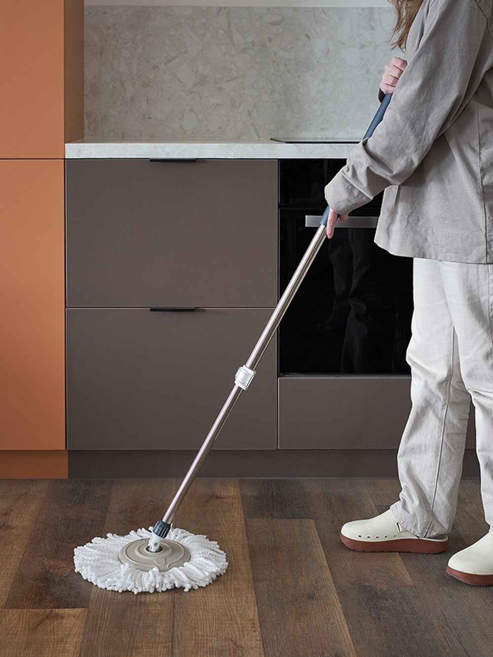 Швабра с ведром и центрифугой cleanup, 7 л.