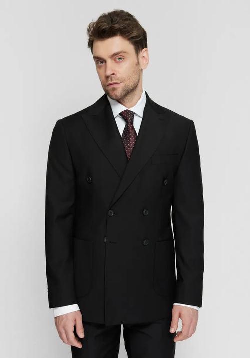 Мужской классический костюм (черный) Б18