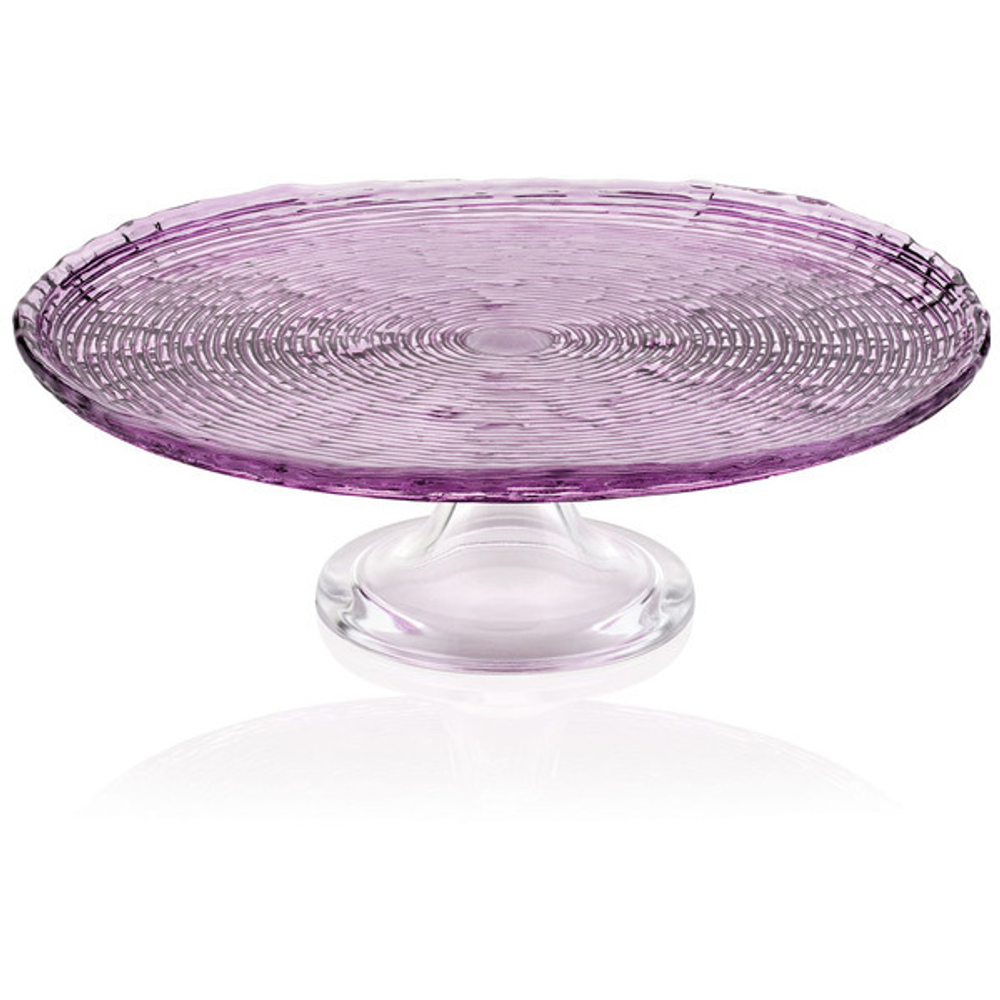 Блюдо круглое на ножке IVV Мультиколор 32см аметист